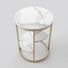 Gold Three Tier Metal Side Table in Gold Colour