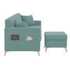 Daraco Velvet L shape 4 Seater Sofa in Touquise Color