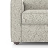Apollo High Back 1 Seater Fabric Sofa in Monochrome Paisley Colour