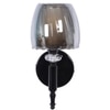 Eliante Modern Wall Lights Mild Steel & Glass Material Glossy Black & Smoky Finish