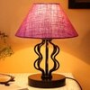 Mya Pink jute Shade Iron Table Lamp