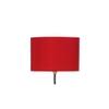Connor Red Fabric Floor Lamp with Black Iron Base