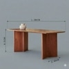 Copse Solid Wood 4 Seater Dining Table in Provincial Teak Finish