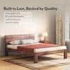 Marieta Bed Solid Wood Queen Size In Teak Finish