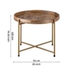 Metalsmith Solid Wood Side Table in Gold Finish