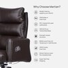 Martian Premium Leatherette Chair In Brown Colour