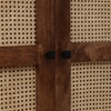 Mango Wood 2 Door Wardrobe In Rustic Teak Finish With Drawer