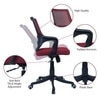 Ddeasirea Mid Back Ergonomic Chair in Maroon Colour