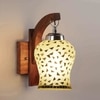 Devansh Solid Wood Electric Wall Light in Brown Colour with Multi Shade Count of 1 Light