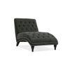 Pion Velvet Chaise Launger in Black Colour