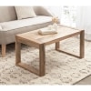 Cleburn Rectangle Living Room Coffee Table with Solid Mango Wood Design