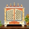 D'Dass Sheesham and Mdf Wooden Home Temple For Pooja Mandir For Home
