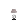 Milani Grey cotton Table lamp with Iron Base