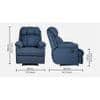 369 Single Fabric One Seater Manual Recliner in Blue Colour