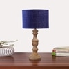 Devansh Blue Jute Table Lamp With Wood Natural Base (7X17.5 Inches)-13