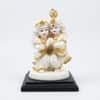 Devotional Eternal Radha Krishna Statue in White and Gold Colour