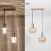 Opaline 2 Light Globe Linear Cluster Hanging Pendant Light