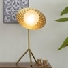 Minnie Gold Table Lamp With Gold Iron Base