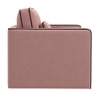 Elano Modern Premium  1 Seater Velvet Pull Out Sofa Cum Bed with Improted Mechanism In Peach Color
