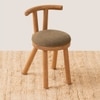 Kiko Solid Wood Comfy Chair in Brown Colour