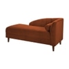 Korslund Velvet Chaise Lounger in Brown Colour