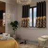 Stoa Paris Satin Window Curtain, 70% Blackout Curtains,   Privacy Lining, Pack of 2, Versailles - Regal Slate with Back Lining