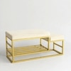 Goldenstride Metal Rack in Beige Colour