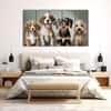 The Castle Decor Dogs Art Wall Painting Wooden Framed Digital Painting 27x48 Inch (Style 3)