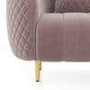 Amora 2 Seater Fabric Sofa in Faded Lilac Pink Velvet