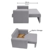 Baruna 1 Seater Velvet Pull Out Sofa Cum Bed with Storage In Grey Color