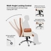 Ettorez Flair Hb Ultra Premium Leatherette Office Chair In Cream And Tan Colour