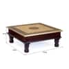 Desert Art Wooden Brass Fitted Bajot 15 x 15 Inch