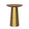 Helios Solid Wood Side Table in Epl Gold Finish