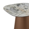 Aeris Metal Side Table in Saturn Spanish Ceramic Finish