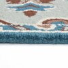 Presto Blue Traditional Hand Tufted Wool Carpet 6X9 Feet
