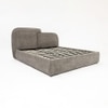 Cloud Engineered Wood King  Size Bed Without Storage (Grey Colour)