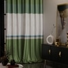 Stoa Paris Satin Curtain for Door, 70% Blackout Curtains, Set of 2, Versailles - Majestic Meadow with Back Lining