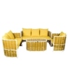 Rouen 3+2+1 Seater Wicker Sofa Set in Dual Tone White and Beige Colour