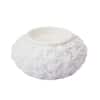 White Engraved Artisan Candle Holders in White Colour