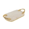 Marble Serving Tray oval With Metal Handle