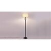 Lilo White Natural Fiber Floor Lamp with Black Iron Base