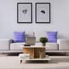 Hexa Engineered Wood Coffee Table With Metal Legs In Giant Wood And Frosty White