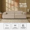 Comforthaven Wood 2 Seater With Upholstery Non Storage Sofa In Beige Colour