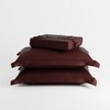 Stoa Paris 300TC UltrSatin Super King Bedsheet Set Satin Super Hot Chocolate