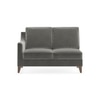 Abbey Sectional Sofa (Colour : Ash Grey Velvet, Cushion : Soft, Seater : Right Aligned 2 Seater + Right Aligned Chaise)