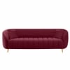Nero Velvet 3 Seater Sofa in Maroon Colour