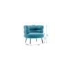 Clive Solid Wood Accent Chair in Blue Colour