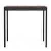 Holven 4 Seater Square Dining Table Brown Maple & Black