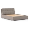 Stanhope Upholstered Hydraulic Storage Queen Size Bed In Shitake Beige Premium Chenille