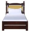Rapipa Solid Wood Single  Size Bed Without Storage (Provincial Teak Finish)